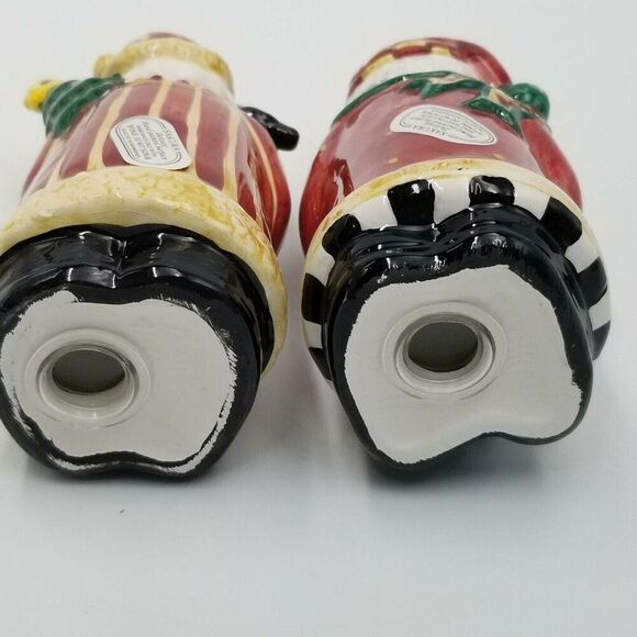 Vintage 90s Sakura Salt & Pepper Shaker Santa Retweet New Debbie Mumm - Picture 5 of 9